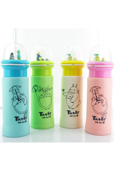 300 Ml Plastik Kapak Matara Küreli Askılı Yeşil - 6