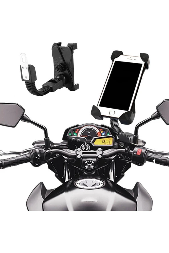 Aynaya Montaj Motosiklet Telefon Tutucu Cvmt-01 3.5 Inch & 7 Inch Telefonlar Için Tutucu Standı