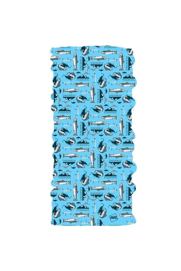 Unisex Mavi Çok Fonksiyonlu Bandana