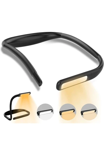 Led Kitap Okuma Işığı Bükülebilir Esnek Kitap Boyun Işığı Kollu Type-c Şarj Girişli Fh8 - 4