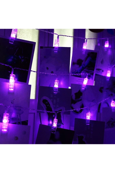 10’lu Led’li Mandallar 160 Cm Pilli Dekoratif Led Is?ık - 4