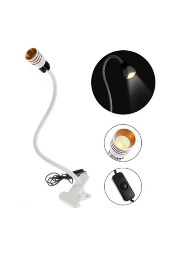 Klipsli Masa Lambası Usb Led Okuma Işığı ürün görseli