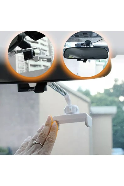 Ayarlanabilir Araç Dikiz Aynası Telefon Tutucu Gps Takip Standı Universal 6-10cm Telefon Tutucu - 6
