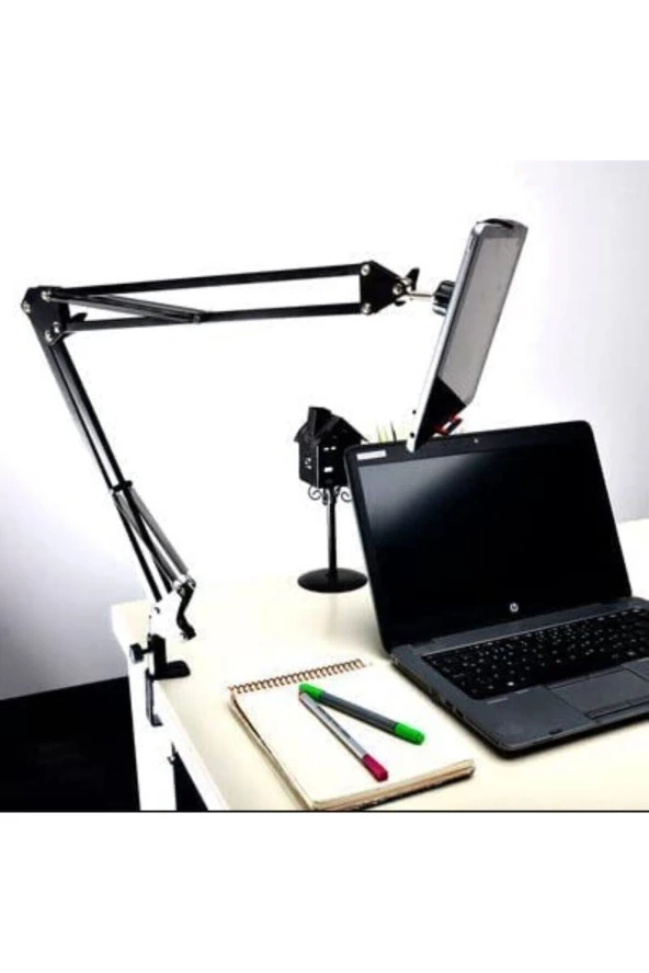 Masa Tablet Telefon Tutucu Ayarlanabilir 360 Derece Dönebilen Multi Fonksiyonel Kolay Montaj Ms-03 ürün görseli