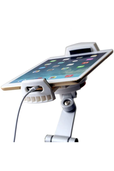 Çok Fonkisyonlutablet-telefon Tutacağı Mutfak Masaüstü Dolap Duvar Montaj Tutucu Standı beyaz - 6