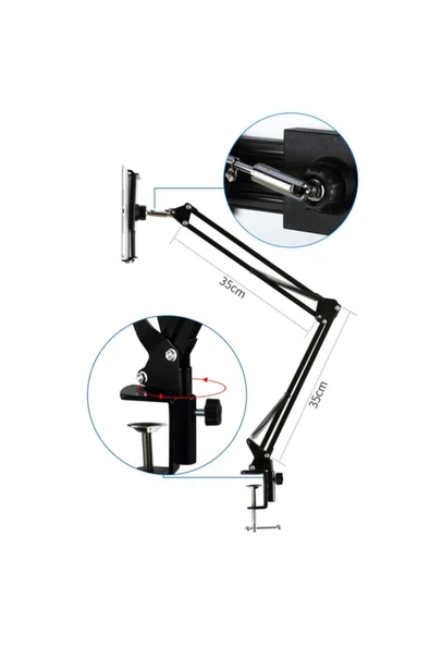 Hareketli Masa Telefon Tutacağı Youtuber-twitch Yayıncı Standı - 5