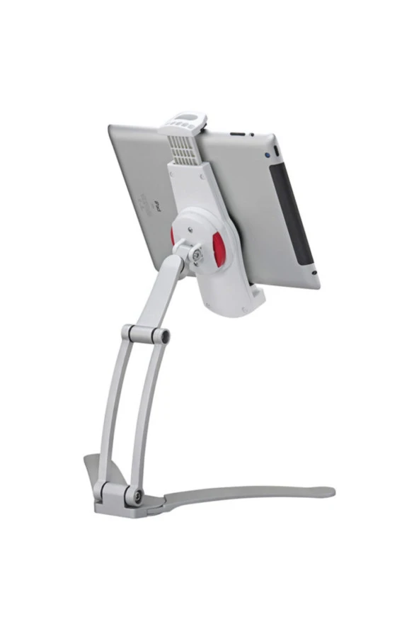 Çok Fonkisyonlutablet-telefon Tutacağı Mutfak Masaüstü Dolap Duvar Montaj Tutucu Standı beyaz - 3