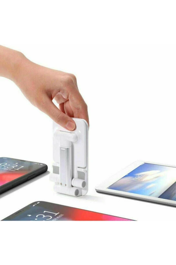 Masaüstü Tablet Ve Telefon Tutucu Katlanabilir Masaüstü Stand - Resim 4