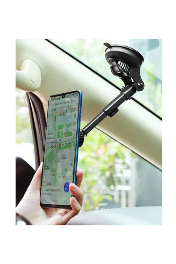 360 Dönerli Magnetik Vantuzlu Araç Içi Telefon Tutucu Ent - Resim 3