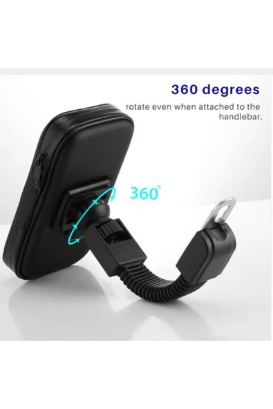 Motosiklet Telefon Tutucu Su Geçirmez Fermuarlı Kılıf Xl Boy 6.7 Inç Kadar Uyumlu - 6