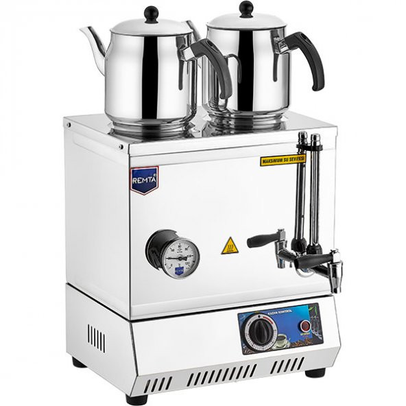 Remta EP 02 Çift Demlikli Elektrikli Pleytsiz 23 L Çay Kazanı Inox