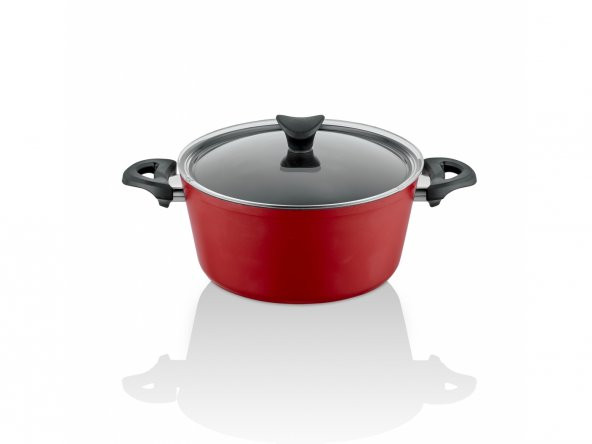 Taç Master Cook 4lü 7 Parça Granit Tencere Seti Kırmızı - 2
