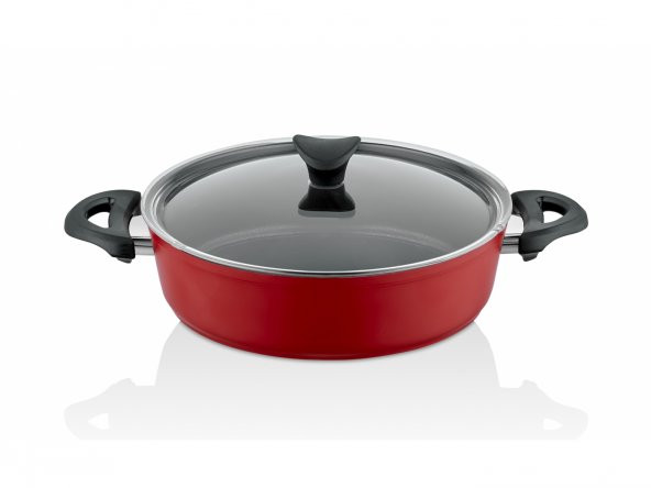 Taç Master Cook 4lü 7 Parça Granit Tencere Seti Kırmızı - 3