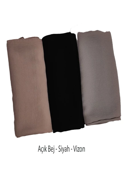 Mısırlı Eşarpları  Aerobin Cazz Eşarp 110x110 cm 3 Adet Tek Fiyat - Resim 2