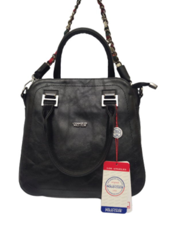 Çanta 19680 Los Angales Polo Club Model El Çantası 3366 Siyah Suni Deri El Yapım