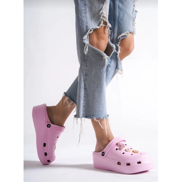 ressome pembe bahçe plaj terlik