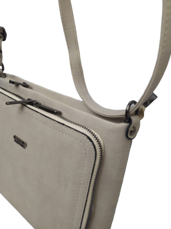 Çanta Los 13307 Angales Polo Club 4442 El Çantası Krem Suni deri El Yapım - 3