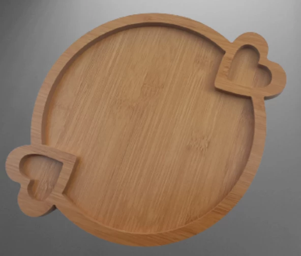 Sunum Tabak 12232 Tepsi Model Ahşap MDF Lam 1 Göz 4 Adet El Yapım - 3