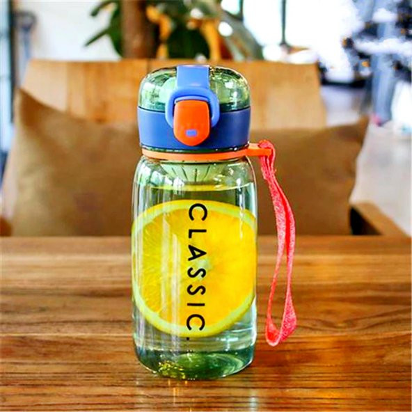 BottleBoss Classical Kilitli Taşıma Askılı Çocuk Matarası 400 Ml Mavi - 6