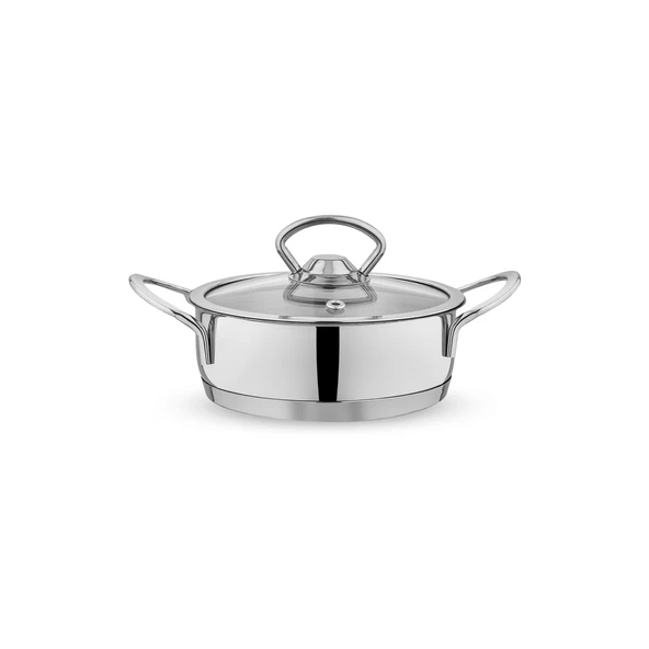 Schafer Micro Mini Basık Çelik Tencere 14 Cm-2 Parça - 2