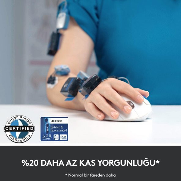 Logitech MX Ergo Kablosuz Konforlu Trackball Mouse - Siyah - 4