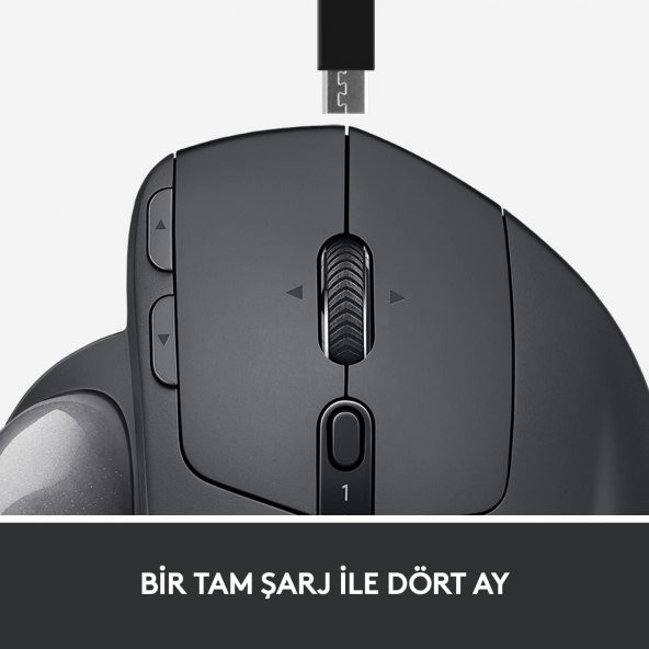 Logitech MX Ergo Kablosuz Konforlu Trackball Mouse - Siyah - 9