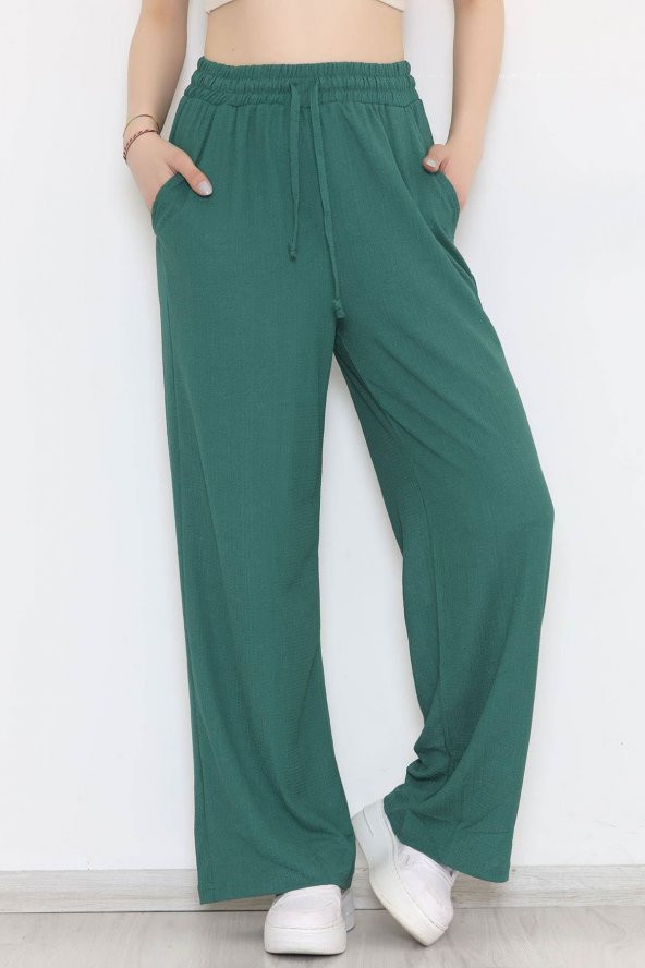 Beli Lastikli Pantolon Zümrüt - 10536.1059.