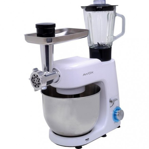 Awox Kitchen Queen Standlı Mikser ve Sürahi Blender BEYAZ1508 (Kıyma Makinesi Aparatı)