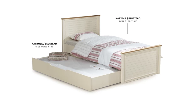 Karyola Ve Yavru Karyola URLU 12039 ARTE Model Beyaz Renk Yatak Dahil İtinal paket kargo