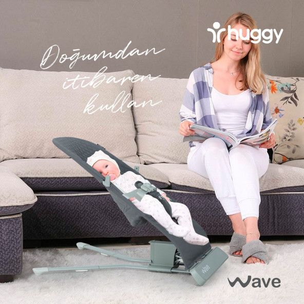 Huggy Wave Bebek Hareket Ettikçe Sallanabilen Kademeli Müzikli Titreşimli Anakucağı - 6