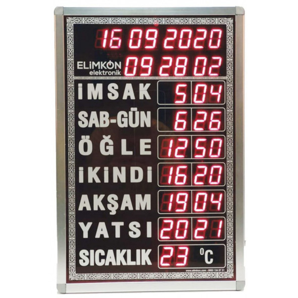 Namaz vakitleri takvimi - 3
