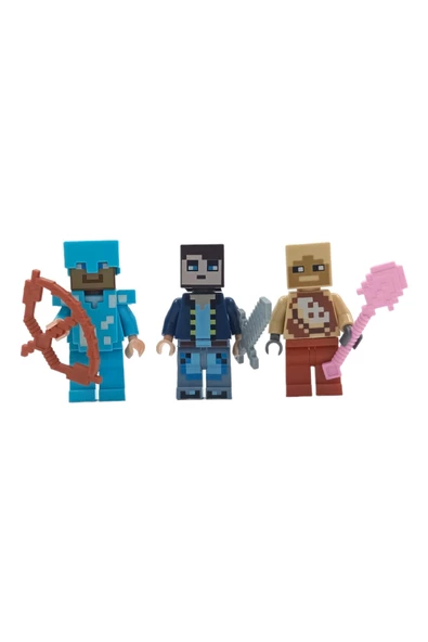 Hayal Gücünüzü Minecraft Evrenine Taşıyan Lego Uyumlu 12 Karakterli 24 Parça Minecraft Figür Seti - 2