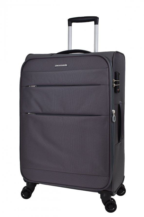 Pierre Cardin Ultra Light Hafif Lüx Kumaş Orta Boy Valiz Gri PC4200