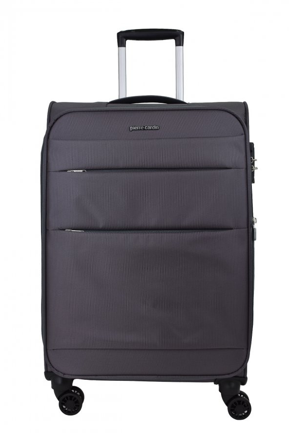 Pierre Cardin Ultra Light Hafif Lüx Kumaş Orta Boy Valiz Gri PC4200 - 2