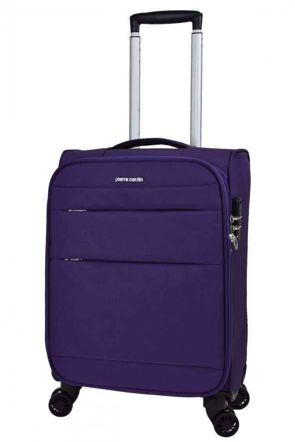 Pierre Cardin Ultra Light Hafif Lüx Kumaş Kabin Boy Valiz Mor PC4200