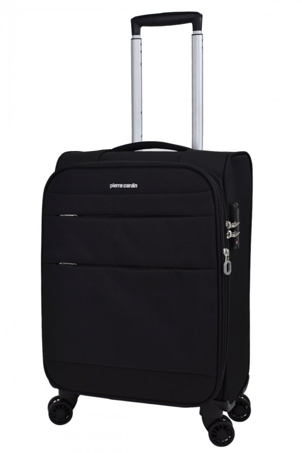 Pierre Cardin Ultra Light Hafif Lüx Kumaş Kabin Boy Valiz Siyah PC4200