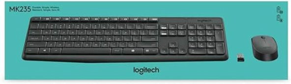 Logitech MK235 Kablosuz Klavye Mouse St 920-007925 ürün görseli