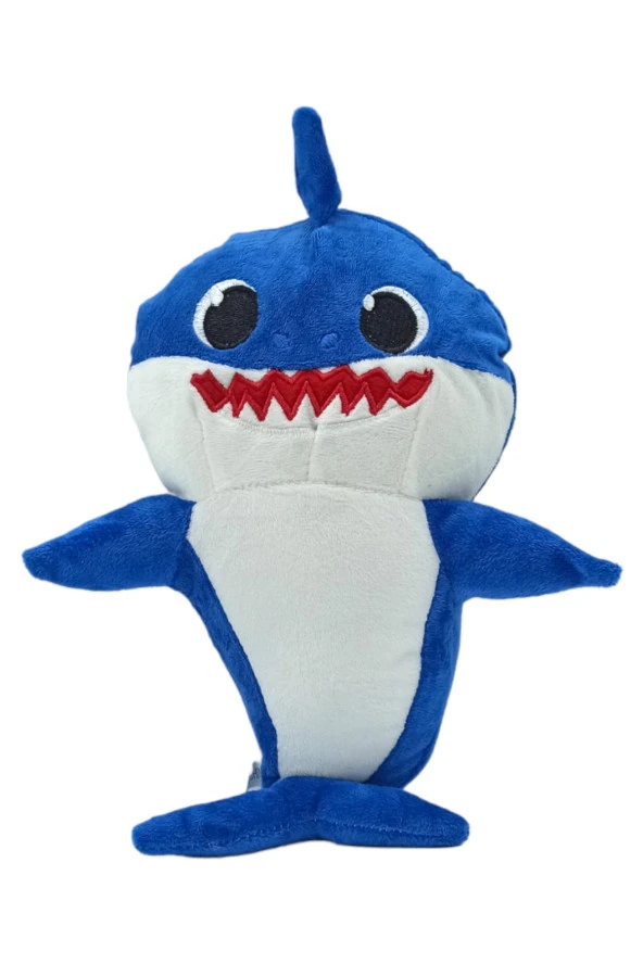 Denizin Derinliklerinden Gelen Sevimli Yol Arkadaşı: Oyuncak PELUŞ Mavi Renkli Köpekbalığı 30cm.