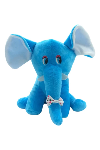 Sevimli Oturan Peluş Mavi Fil: Kalbinizi Etkileyecek 22 cm Boyundaki Oyuncak Harikası - 2