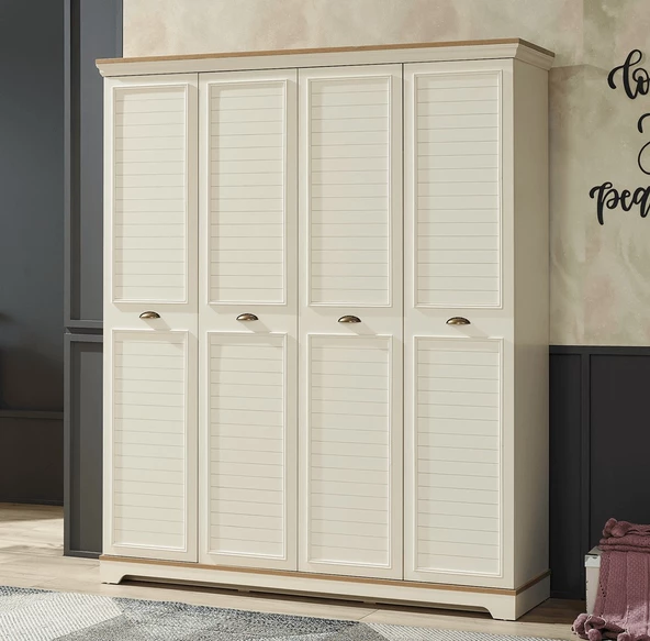 Dolap Urlu 12038ARTE 4kapı Model Beyaz Renk şık Kalite malzeme İtinalı kargo El Yapım