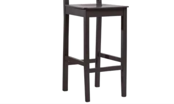 Sandalye 1924 Zus281 ÇAPRAZ Cafe yüksek Model Kayın Ayak Parlak Siyah El Yapım - 3