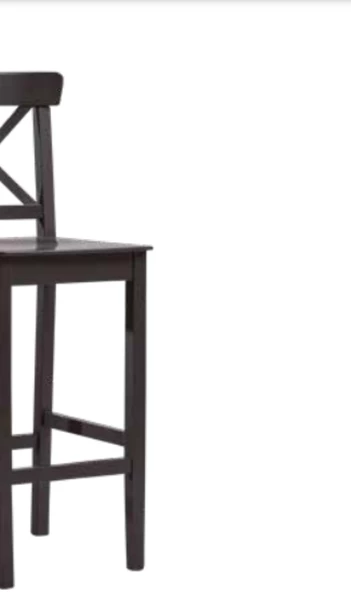 Sandalye 1924 Zus281 ÇAPRAZ Cafe yüksek Model Kayın Ayak Parlak Siyah El Yapım - 4