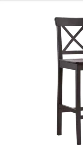 Sandalye 1924 Zus281 ÇAPRAZ Cafe yüksek Model Kayın Ayak Parlak Siyah El Yapım - 5