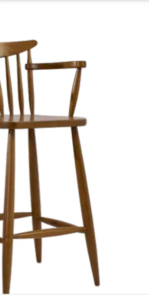 Sandalye ST 1920 Zus278 Cafe KAFES Yüksek Model Kayın Ayak Ceviz Tam Kolçak El Yapım - Resim 3