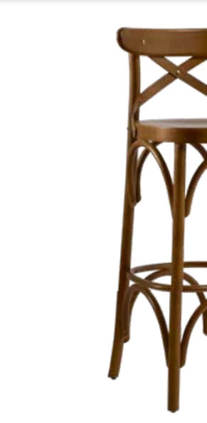 Sandalye 1921 Zus279 ÇAPRAZ Cafe Yüksek Model Kayın Oval Parlak Ceviz El Yapım - Resim 6