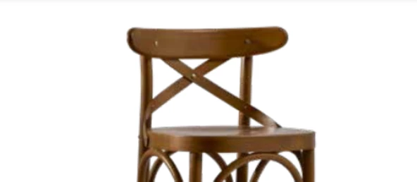 Sandalye 1921 Zus279 ÇAPRAZ Cafe Yüksek Model Kayın Oval Parlak Ceviz El Yapım - Resim 4