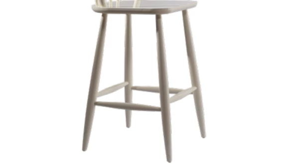 Sandalye 1919 Zus277 OVAL ÇITA Sırt Model Kayın RETRO Ayak Parlak Krem El Yapım - Resim 3