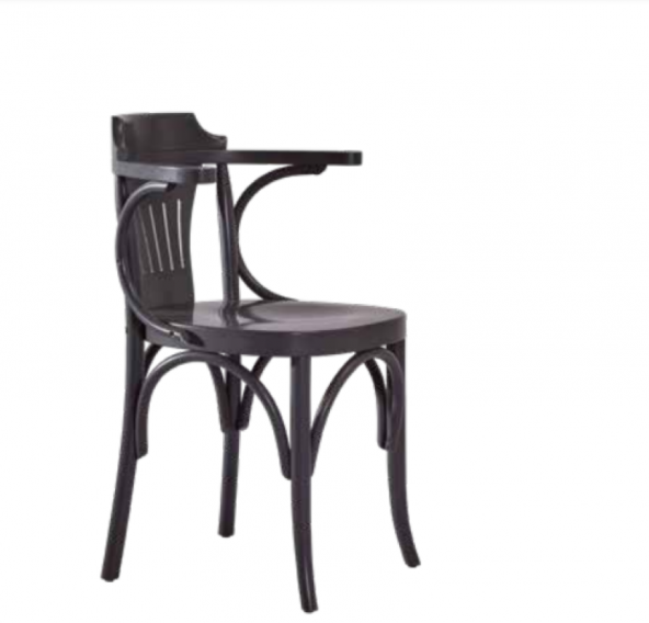 Sandalye 1984 Zus253 Kulak Sırtlık Model Siyah Renk Kayın Bambu Ayak Oval El Yapı