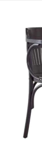Sandalye 1984 Zus253 Kulak Sırtlık Model Siyah Renk Kayın Bambu Ayak Oval El Yapı - 2