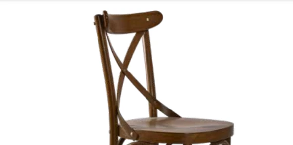 Sandalye 19898 Zus249 Çapraz Sırtlık Model Bambu Retro Ayak Ceviz Renk El Yapım - Resim 6